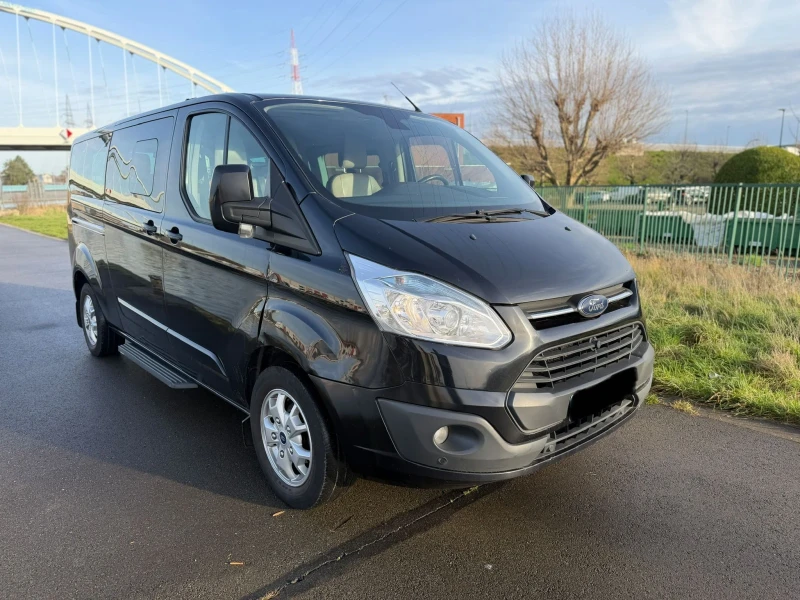 Ford Transit Custom 2.2D/155K.C/9 МЕСТА/KOЖА/ПОДГРЕВ/ТЕГЛИЧ/БЕЛГИЯ, снимка 2 - Бусове и автобуси - 52923050