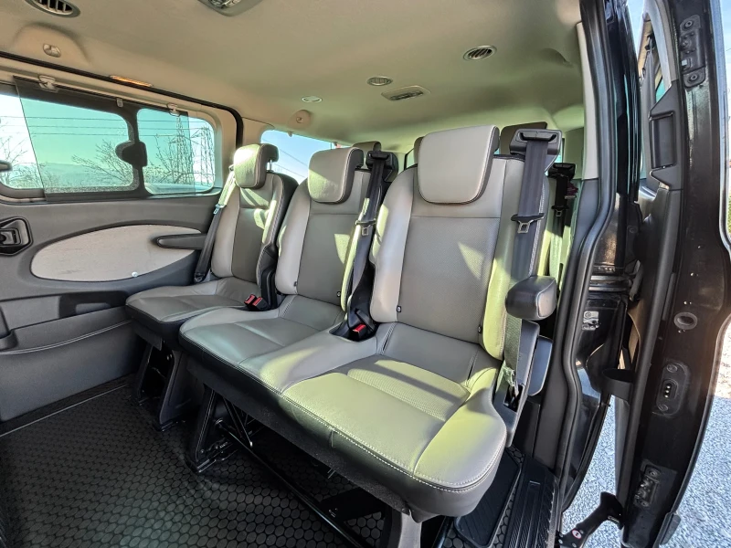 Ford Transit Custom 2.2D/155K.C/9 МЕСТА/KOЖА/ПОДГРЕВ/ТЕГЛИЧ/БЕЛГИЯ, снимка 10 - Бусове и автобуси - 52923050