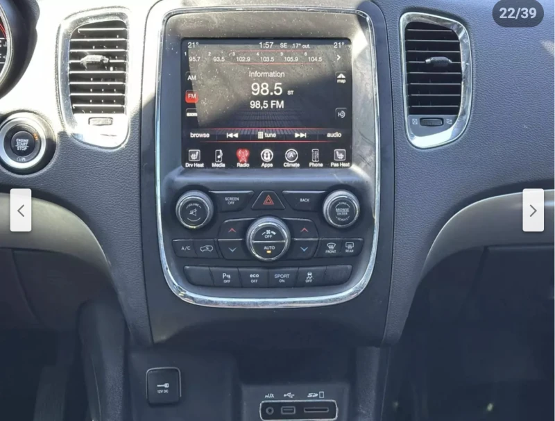 Dodge Durango R/T* 5.7* V8* 8ZF* ПОДГРЕВ* КАМЕРА* КЕЙЛЕС* LANE* , снимка 9 - Автомобили и джипове - 52613783