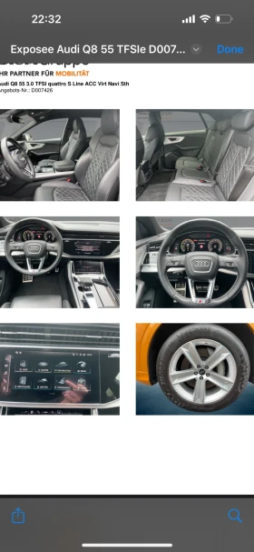 Audi Q8 55TFSI e V6 PLUG-IN/BLACK OPTIC/S-Line - 61500 € / 120283.54 лв. - 42214880 9