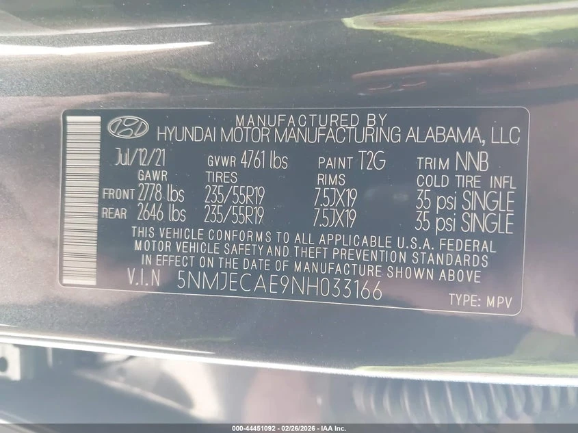 Hyundai Tucson 2.5L I-4 DI, DOHC, VVT, 187HP All Wheel Drive, снимка 9 - Автомобили и джипове - 53829053