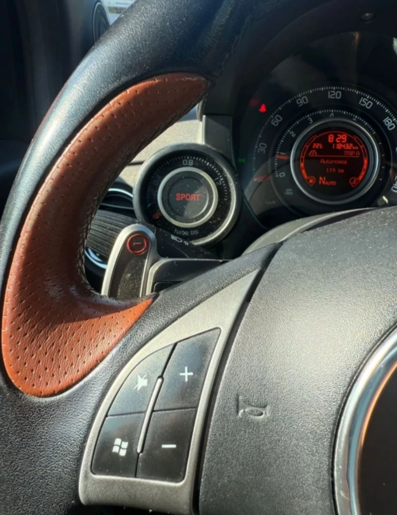 Fiat 500 ABART 595/АВТ/КОЖА/КАБРИО , снимка 15 - Автомобили и джипове - 52472724