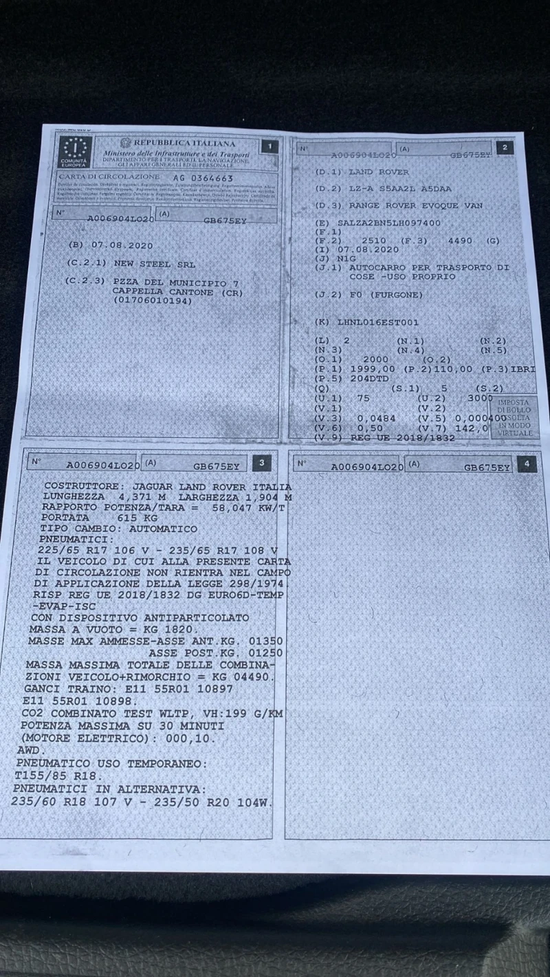 Land Rover Range Rover Evoque Hybrid * 8.2020г* 2.0d 4x4 150hp* DIGITAL COCKPIT , снимка 3 - Автомобили и джипове - 53045189