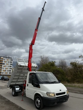 Ford Transit 3-стр самосвал с кран, снимка 2
