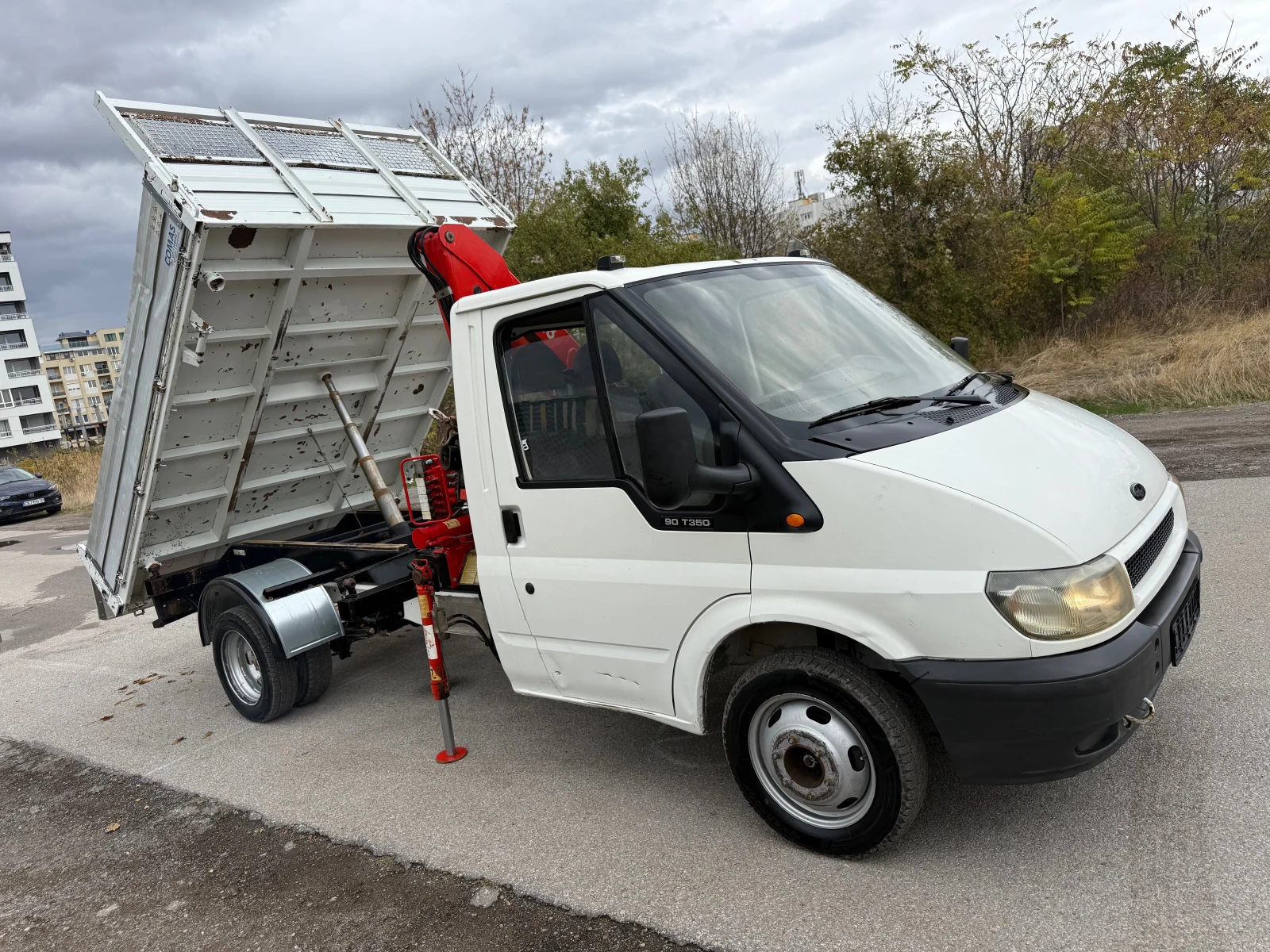 Ford Transit 3-стр самосвал с кран, снимка 10 - Бусове и автобуси - 56621072