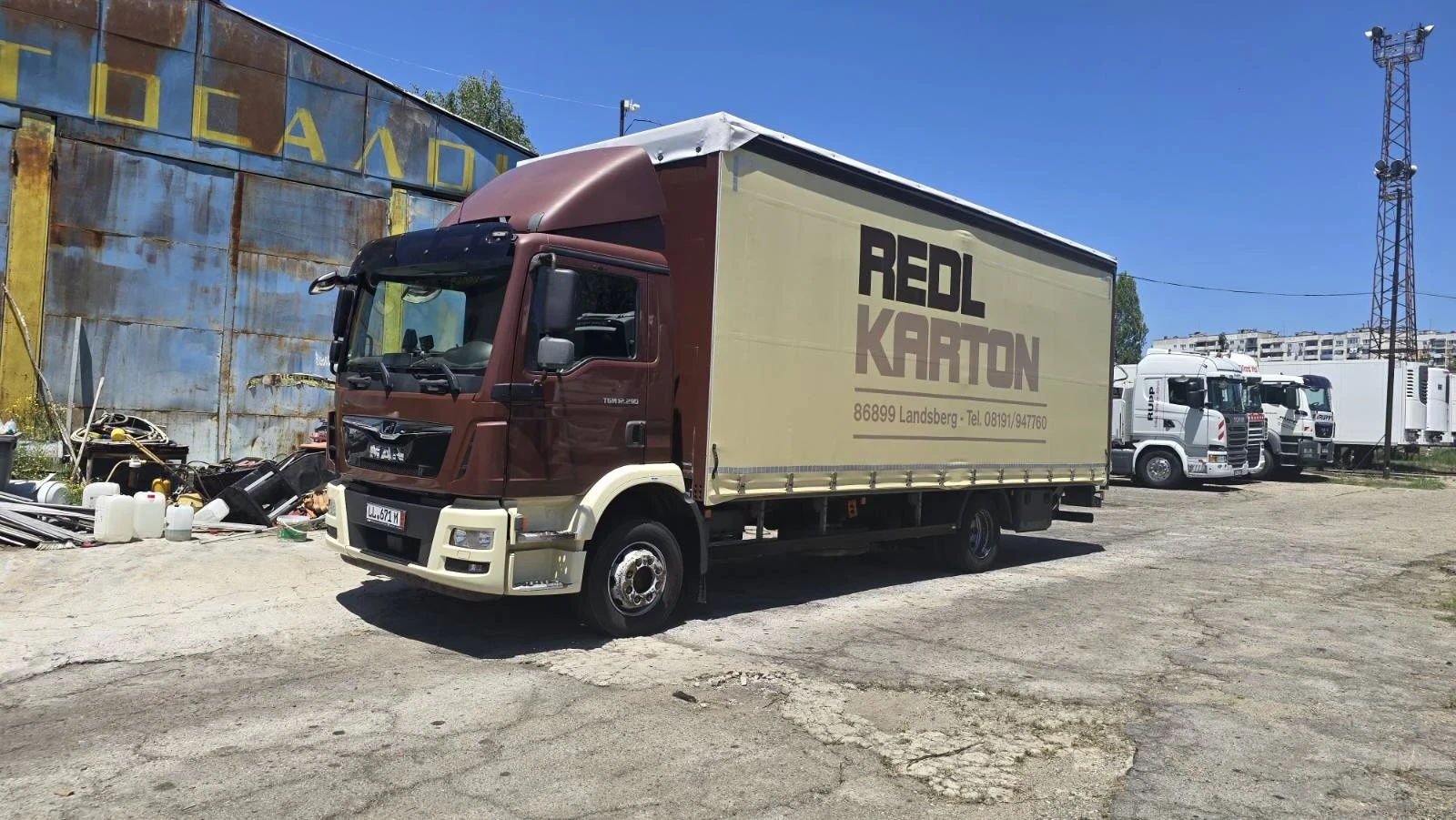 Man Tgm 12.290  / евро 6 / 7.30 дължина / падащ борд, снимка 2 - Камиони - 55086772