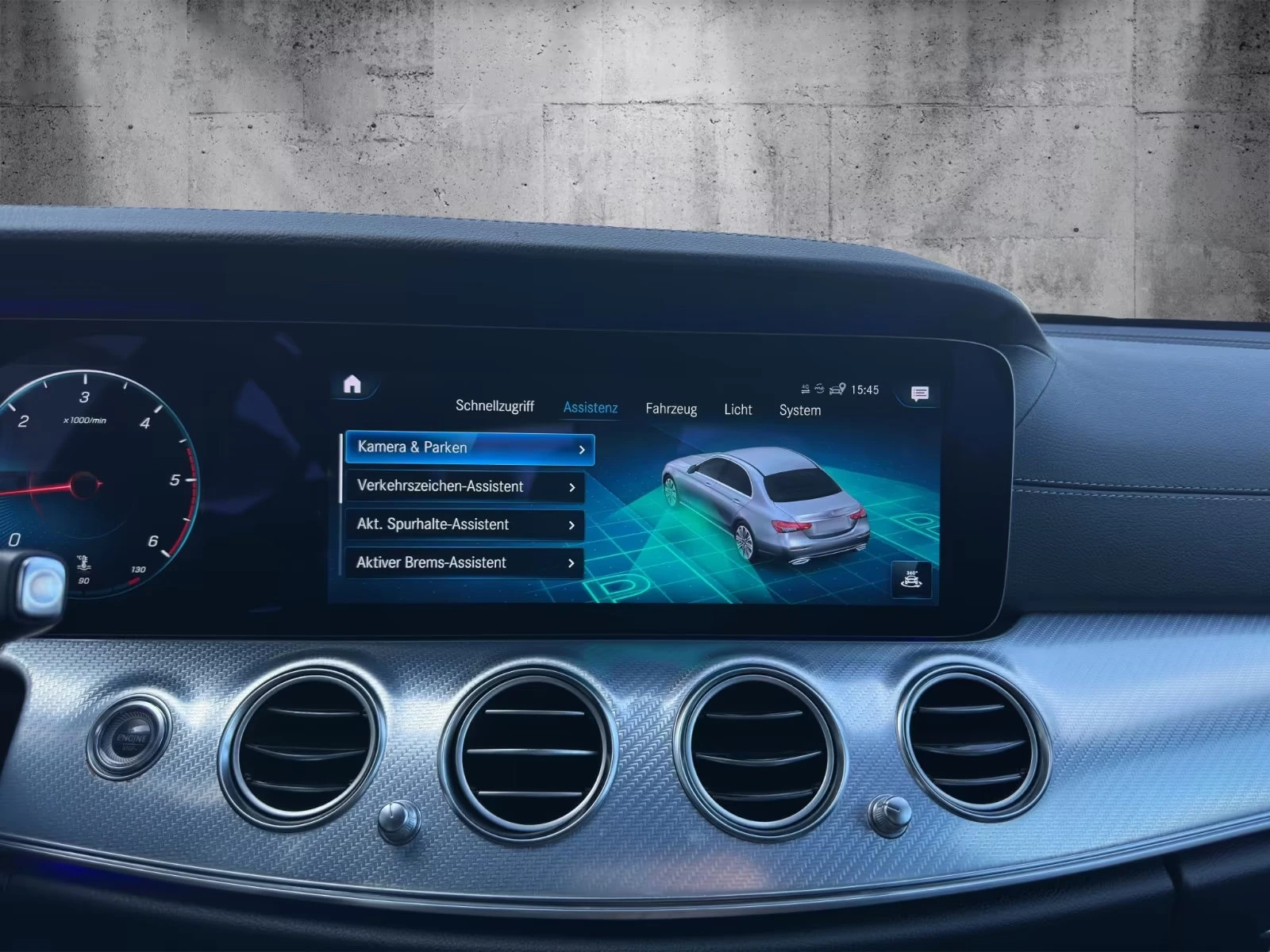 Mercedes-Benz E 220 d/AMG/194HP/HUD/360/NAVI/LED/KLESS/DIGI/ACC/924g, снимка 13 - Автомобили и джипове - 53829087