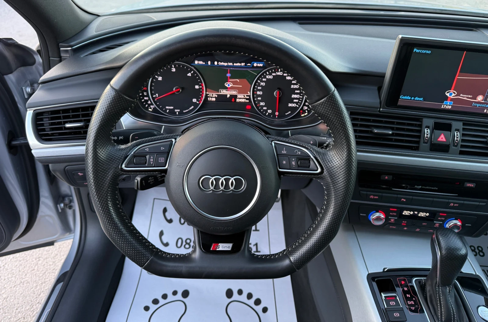 Audi A6 2.0-TDI-quattro-190k.s-MATRIX-S-line+ + + KAMERA-F, снимка 9 - Автомобили и джипове - 53844137