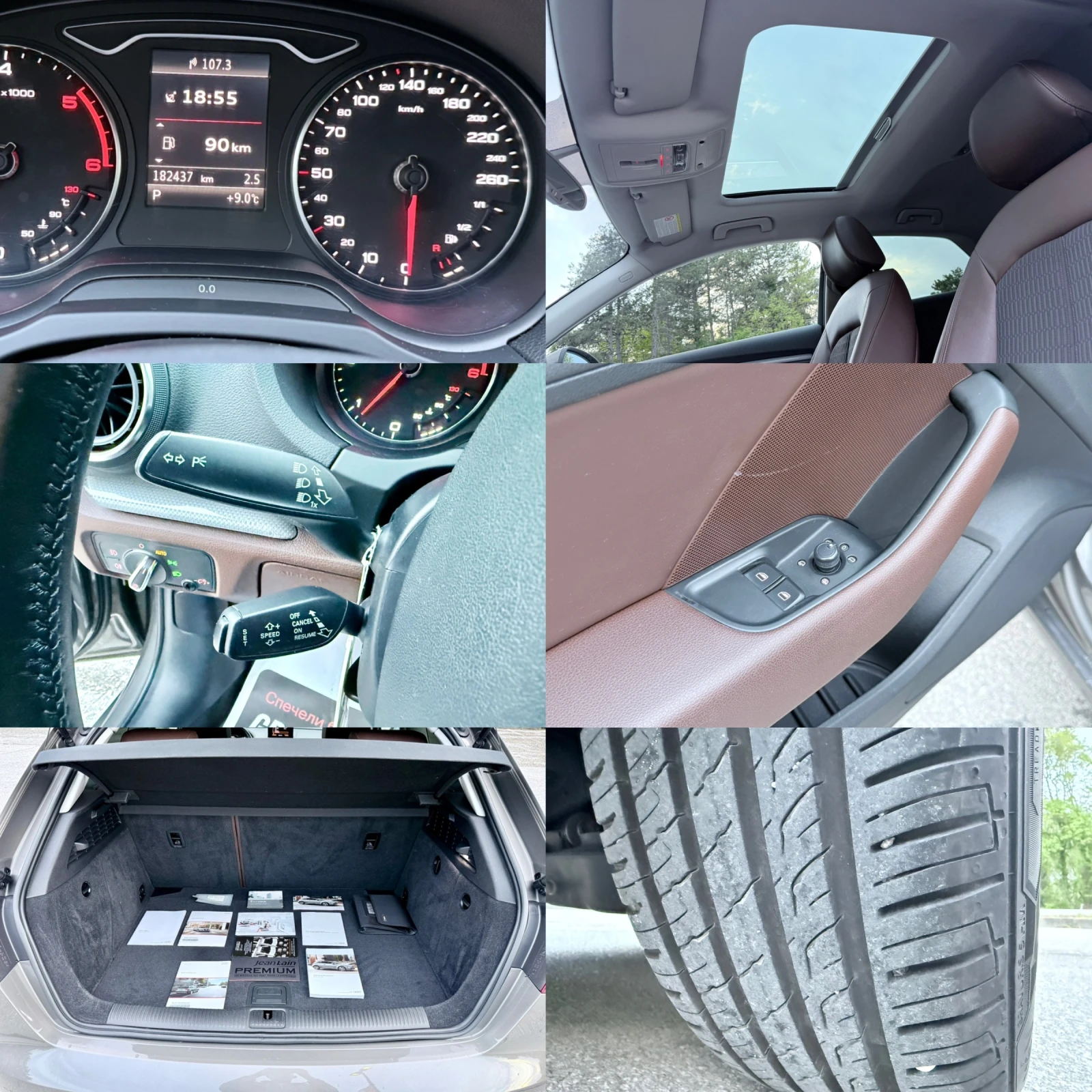 Audi A3 2.0TDI-150k.c.Автоматик* Кожа* LED* Лизинг* , снимка 16 - Автомобили и джипове - 54462312