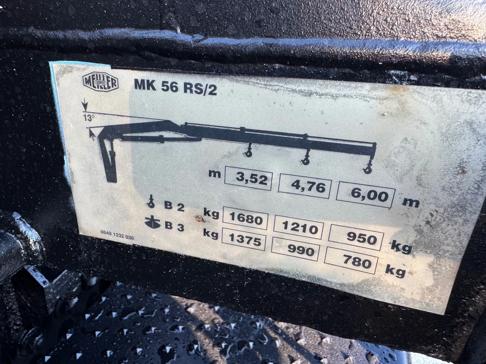 Mercedes-Benz 1114 тристранен самосвал с кран - изображение 8