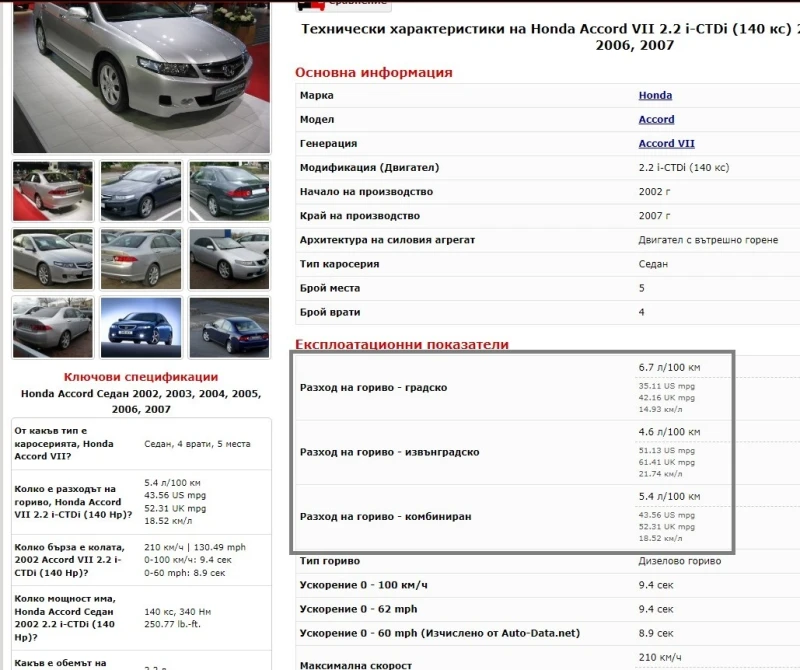 Honda Accord 2.2 I-CTDI , снимка 6 - Автомобили и джипове - 49244809