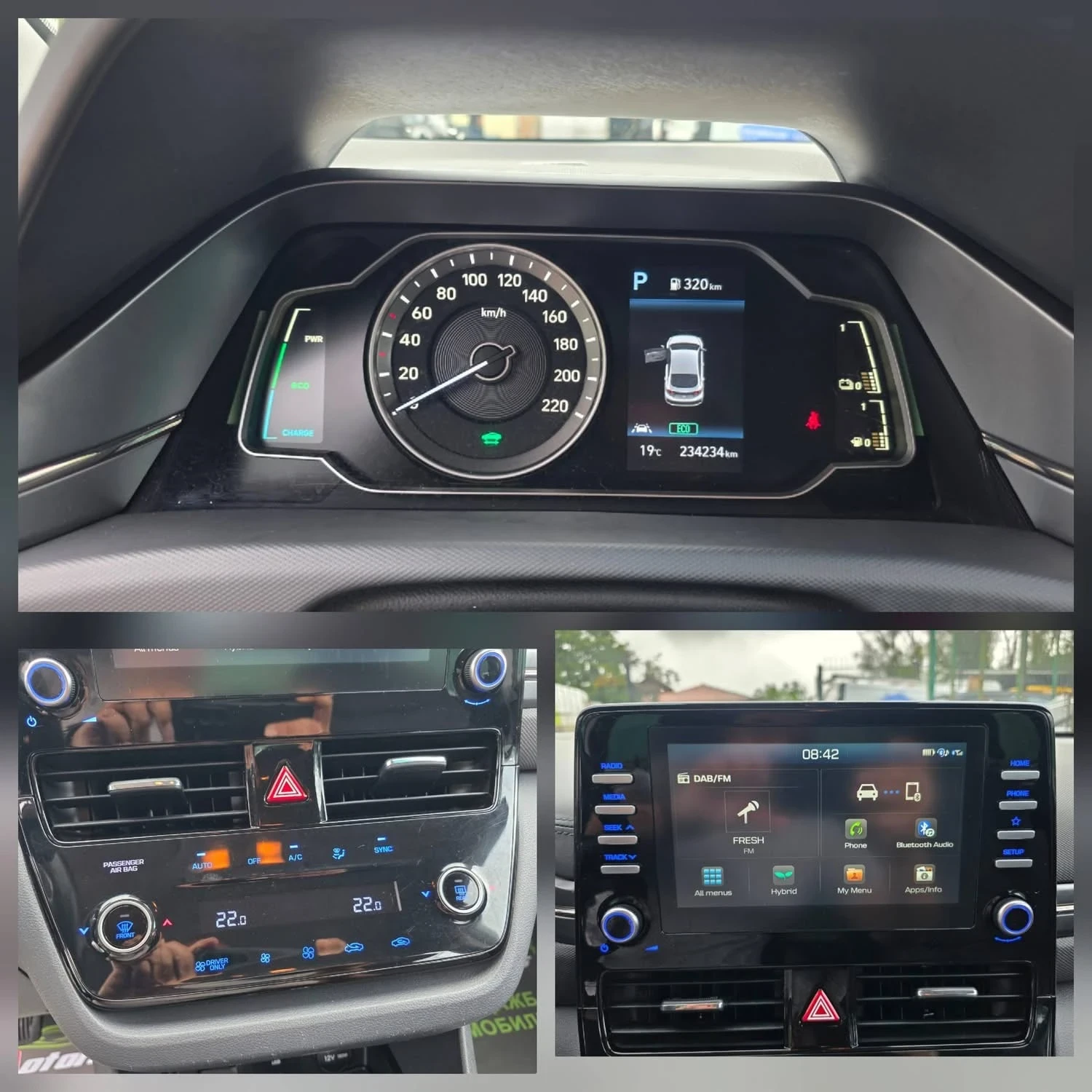 Hyundai Ioniq 1.6i 141K.C. HYBRID FACELIFT / АВТОМАТ / НАВИ, снимка 12 - Автомобили и джипове - 55881658