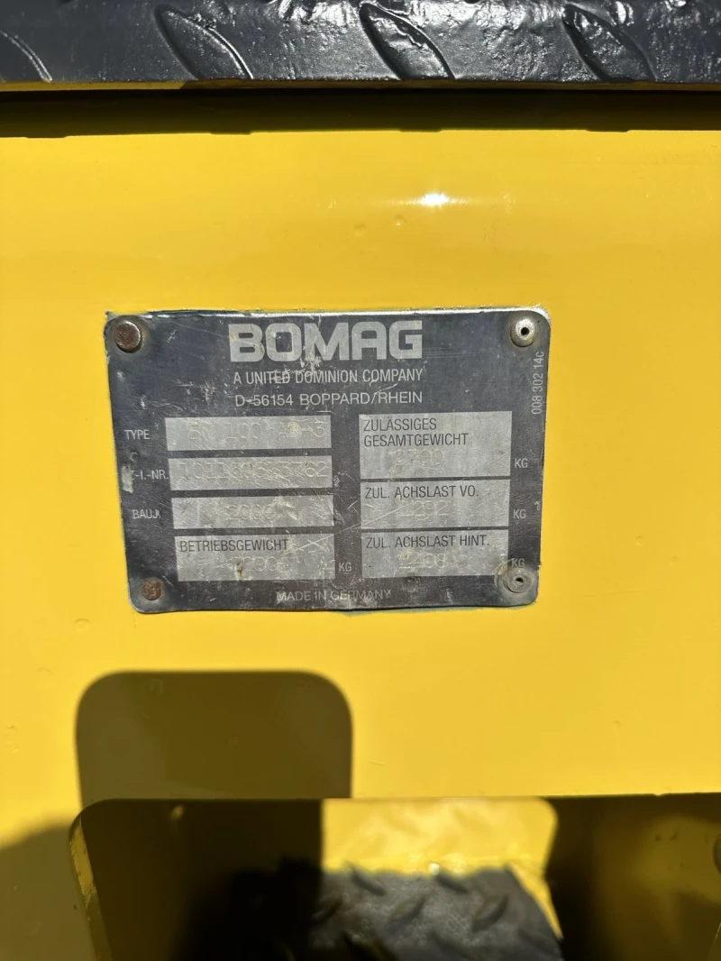 Валяк BOMAG BW100-AD-3, снимка 9 - Индустриална техника - 47682729