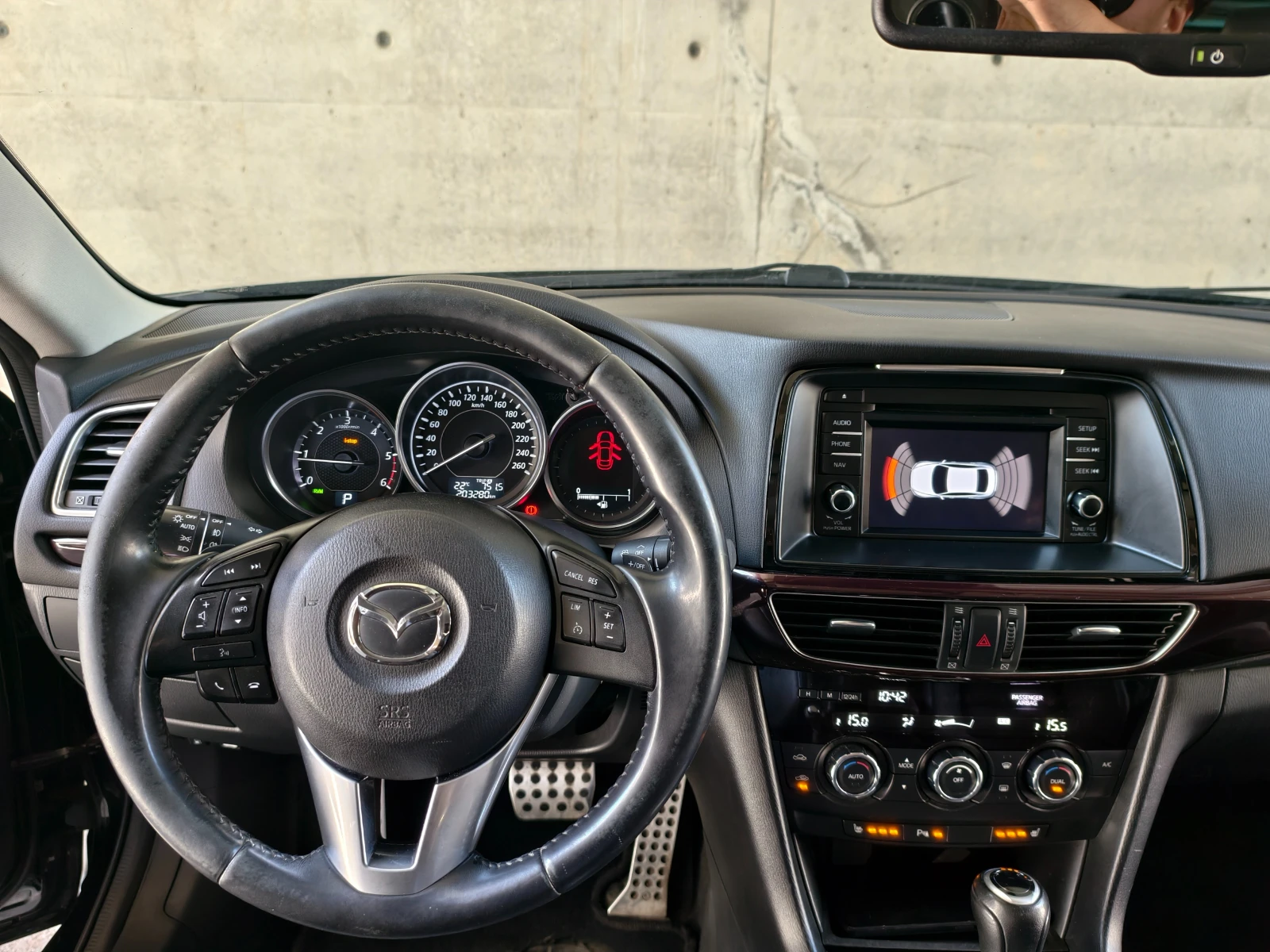 Mazda 6 ПЪЛНА.РЕВИЗИЯ.МОТОР| AUTO| NAVI| КОЖА| EURO6| ОБСЛ, снимка 12 - Автомобили и джипове - 55696211