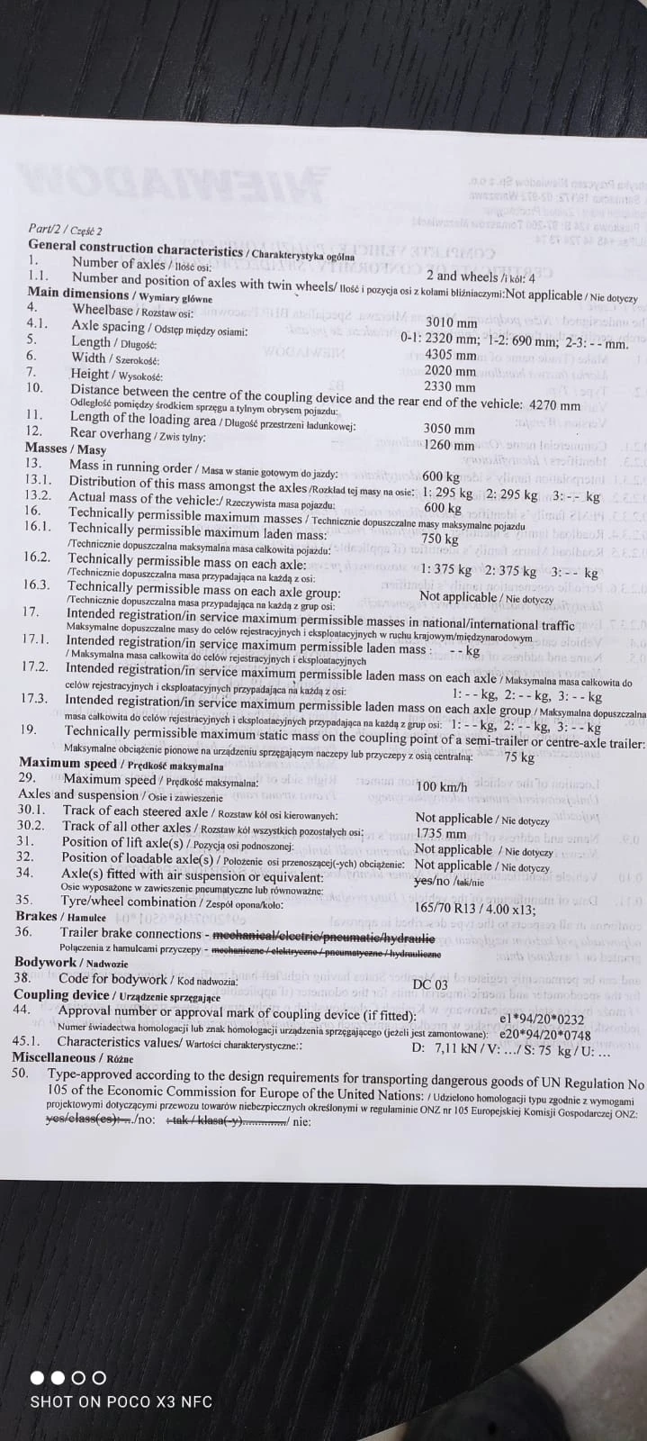 За автомобил NIEWIADOW B2, снимка 11 - Ремаркета - 55415892
