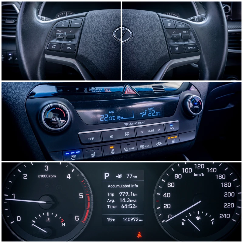 Hyundai Tucson 2.0CRDI-6М.ГАР.РЕАЛНИ КМ., снимка 16 - Автомобили и джипове - 53111917