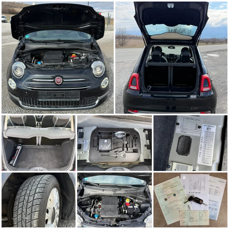 Fiat 500 1.2i FACELIFT PANORAMA EURO 6 TUV COC SERVICE BOOK, снимка 16 - Автомобили и джипове - 53580973