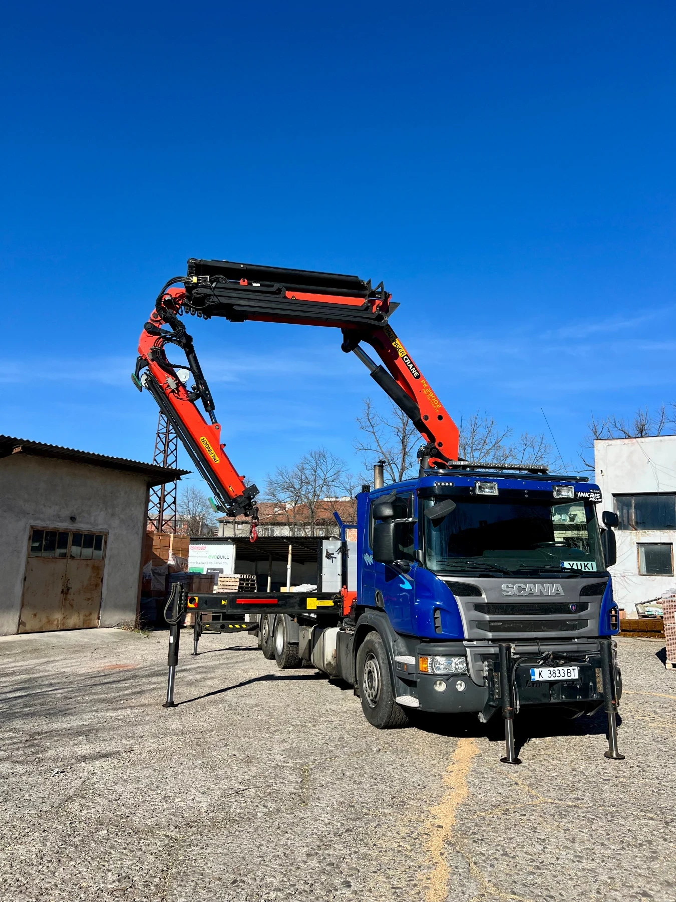 Scania P 380 Кран PALFINGER PK29002 jibb PJ060, снимка 1
