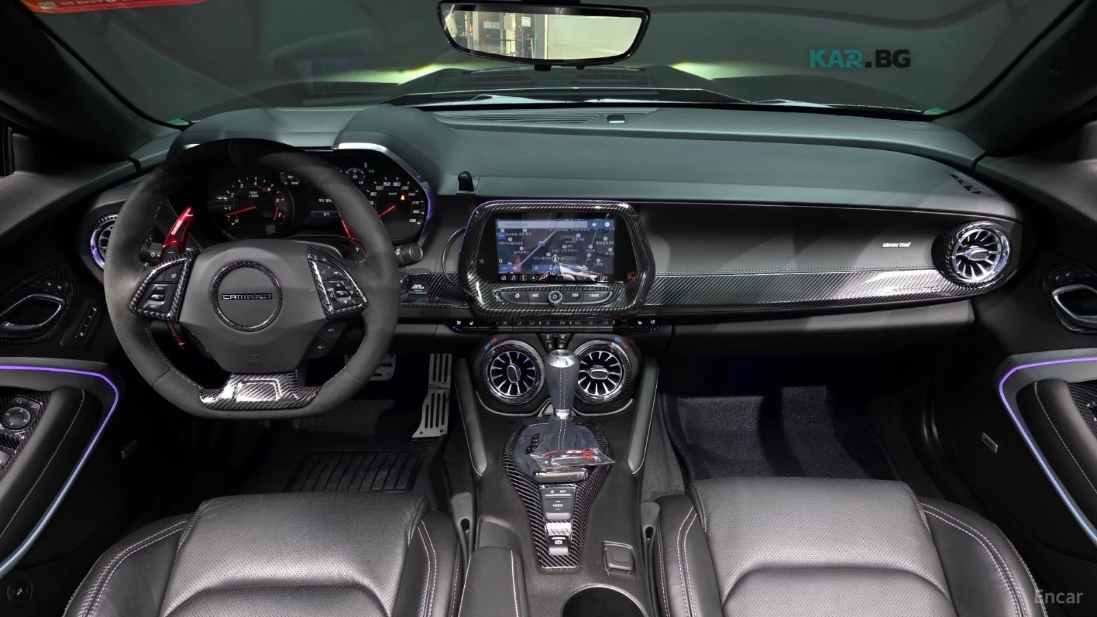Chevrolet Camaro SS 6.2 V8* RACING GREEN PPF* CARBON* TEA MMACHINE, снимка 6 - Автомобили и джипове - 55073275