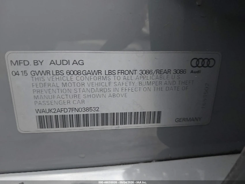 Audi S8 2015 S8 Matrix* Nardo Grey, снимка 8 - Автомобили и джипове - 56219817
