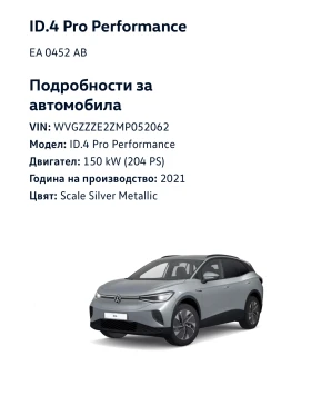 VW ID.4 Pro Performance 77kWh | IQ.LIGHT, ArtVelour | Mobile.bg    11