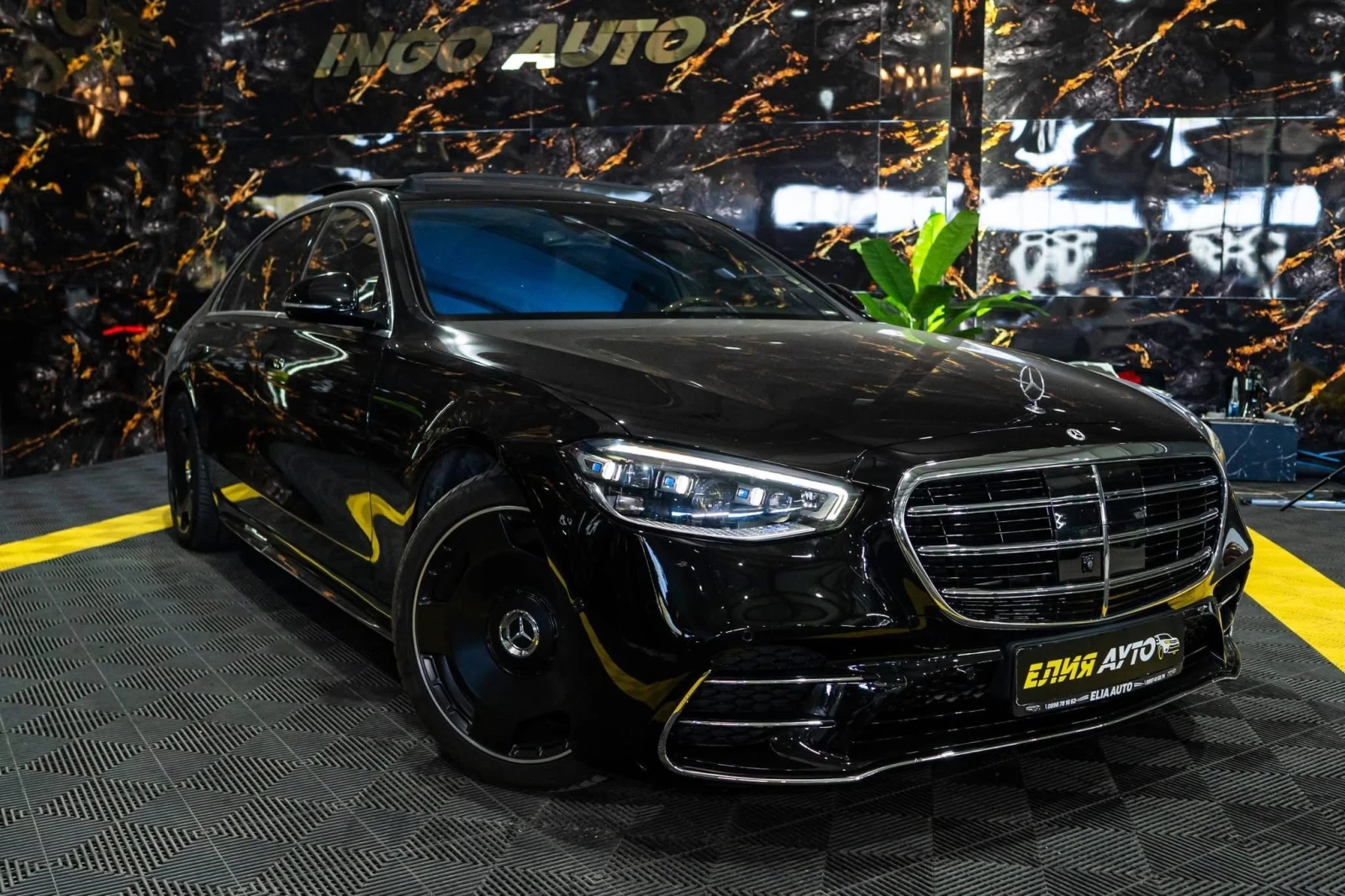 Mercedes-Benz S 400 D LONG AMG LINE LED ПАНО BURM 3XTV HUD ЛИЗИНГ 100%, снимка 4 - Автомобили и джипове - 55894549