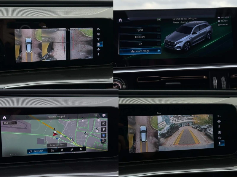 Mercedes-Benz EQC 400 AMG/4M/85kWh/Side Assist/Virtual/Ambient/Камер, снимка 15 - Автомобили и джипове - 52485760