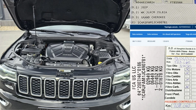 Jeep Grand cherokee 3.0MJET V6 4x4 Facelift-СЕРВ ИСТ.-ТОП СЪСТ.-ЛИЗИНГ, снимка 16 - Автомобили и джипове - 47803868