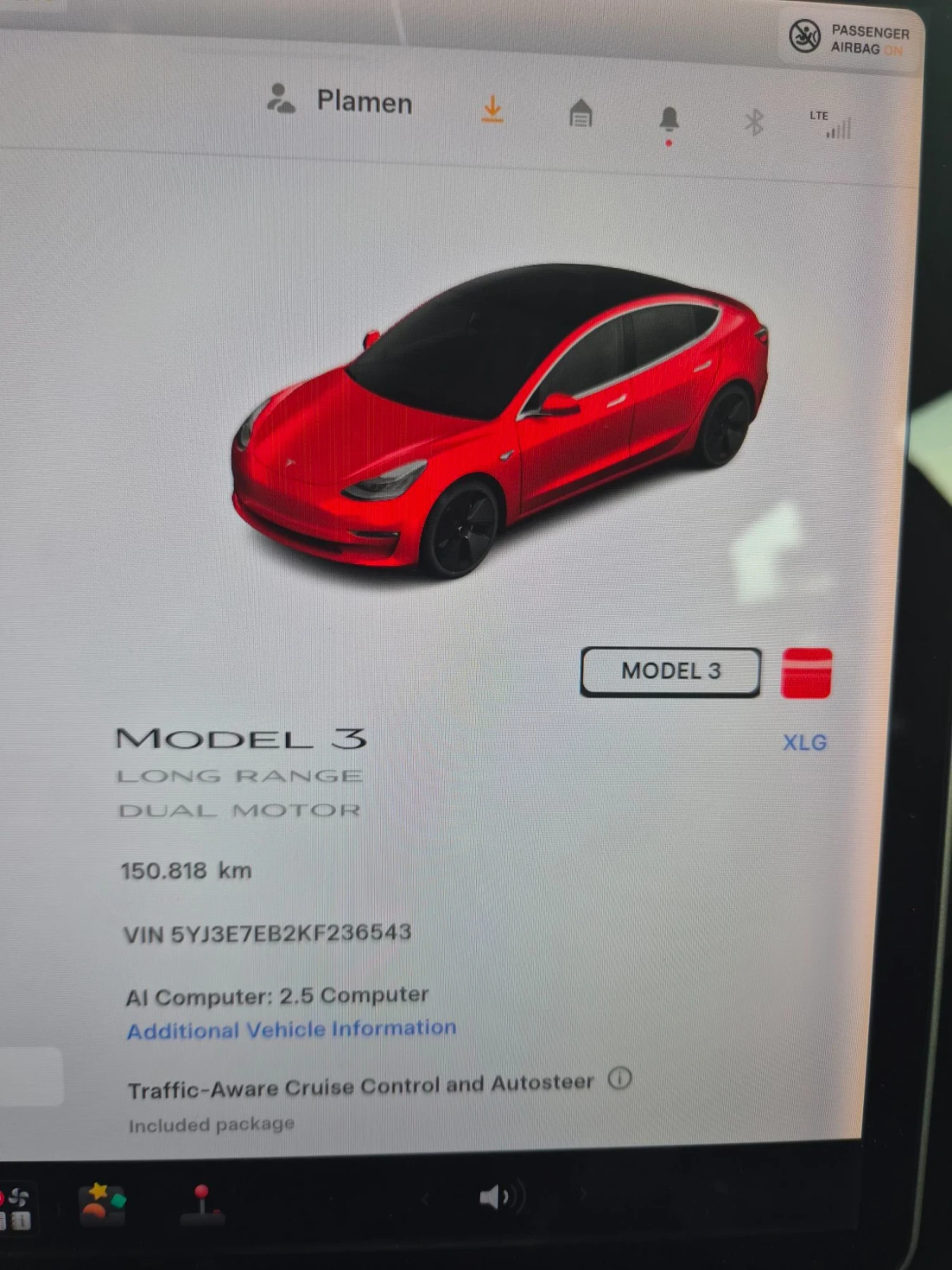 Tesla Model 3 Long Range Dual motor , снимка 5 - Автомобили и джипове - 56403920