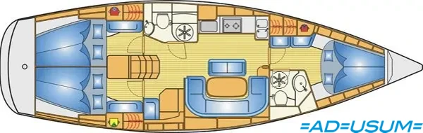 Ветроходна лодка Bavaria Cruiser 40, снимка 14 - Воден транспорт - 56011421