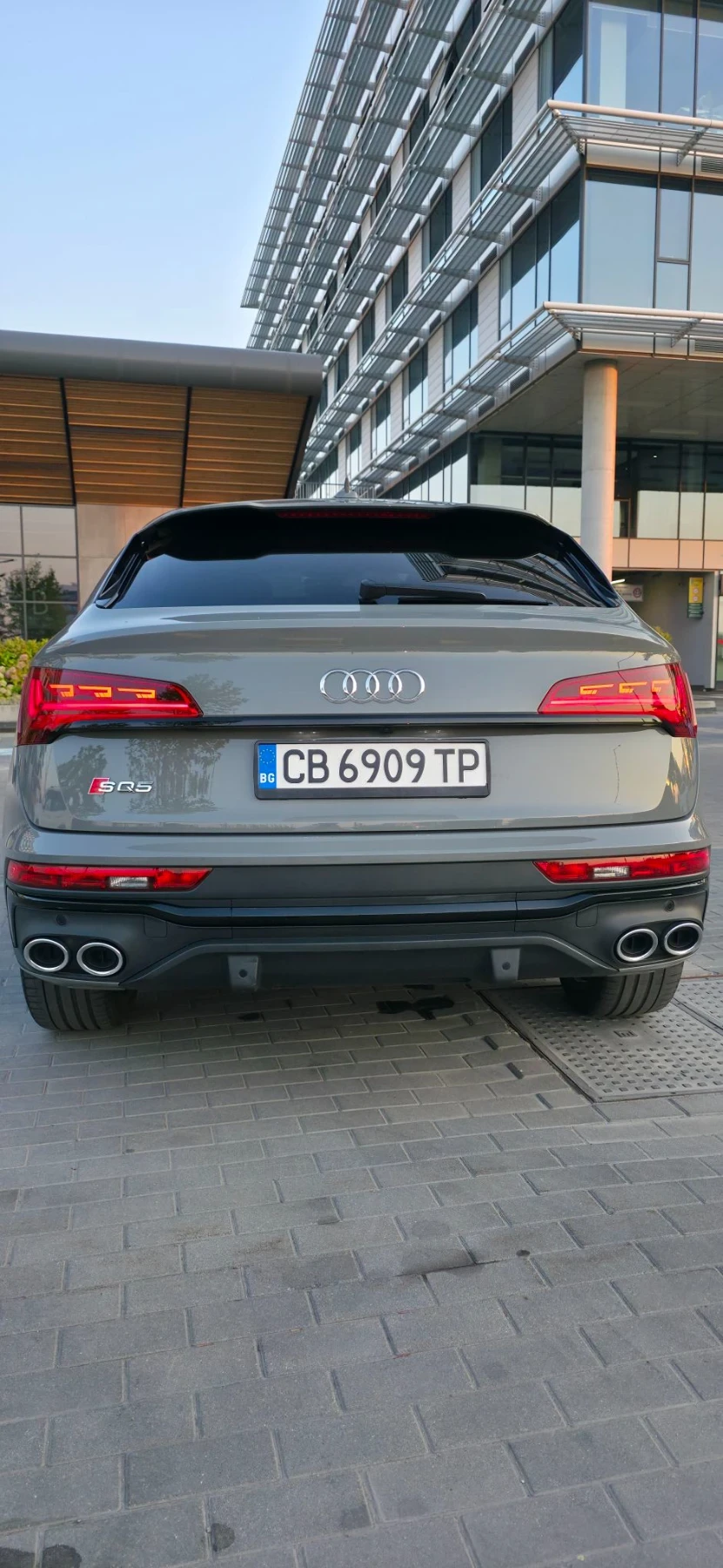 Audi SQ5 Sportback, Quantum Grey, Red leather seats l, Top!, снимка 14 - Автомобили и джипове - 55606308