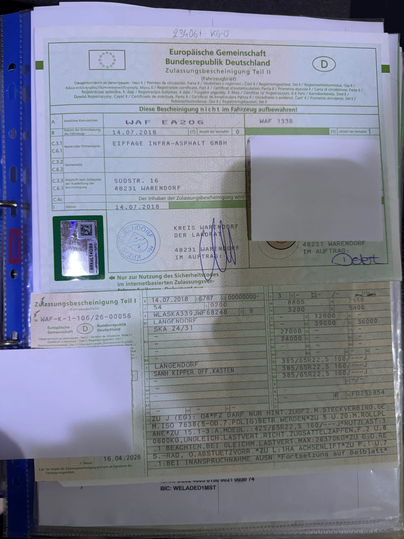 Полуремарке Langendorf Ska24/31 fyp top top top тара 5400кг. , снимка 13 - Ремаркета - 55060338