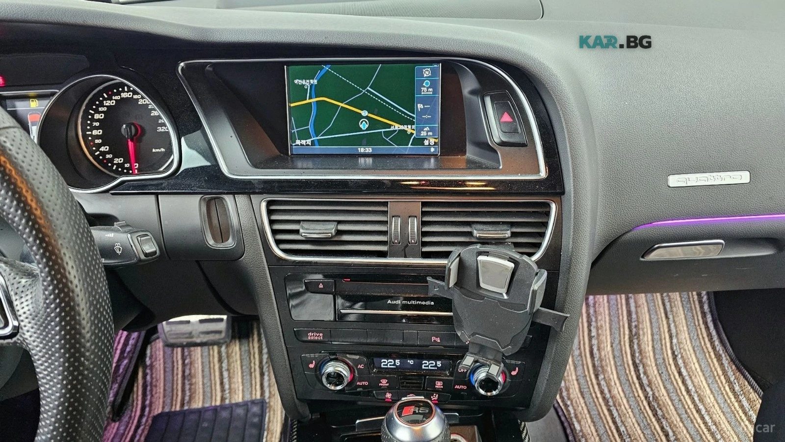 Audi Rs5 QUATTRO* 4.2FSI* КАМЕРА* ПОДГРЕВ* SUNROOF* KEYLESS, снимка 12 - Автомобили и джипове - 55977551