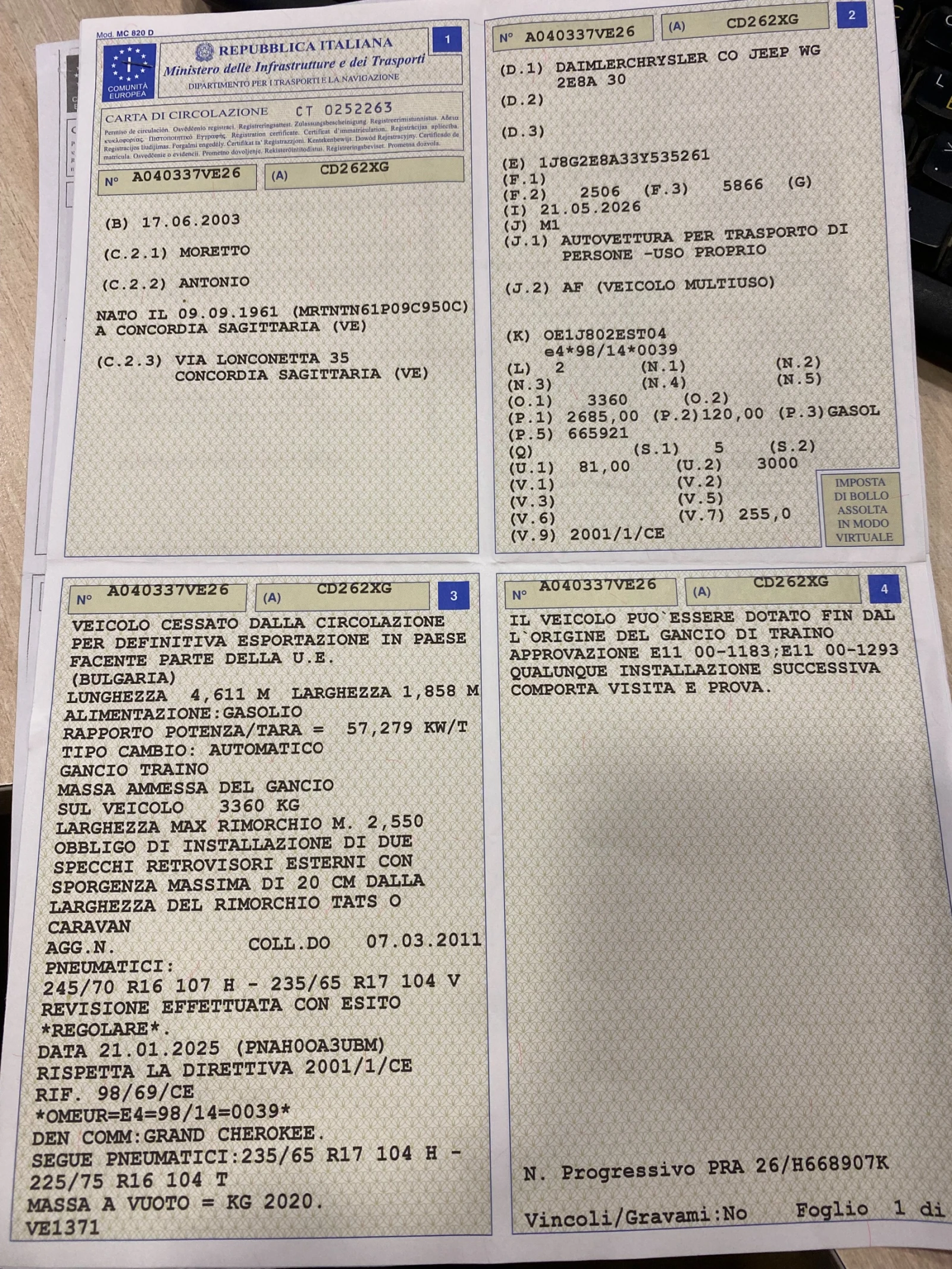 Jeep Grand cherokee 2.7CRD ITALY, снимка 13 - Автомобили и джипове - 55101749