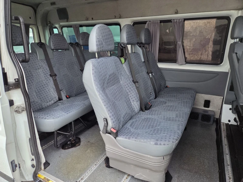 Ford Transit 2.2 TDCi, Макси, Пътнически, 9 местен, Клима, Печк, снимка 14 - Бусове и автобуси - 52100101