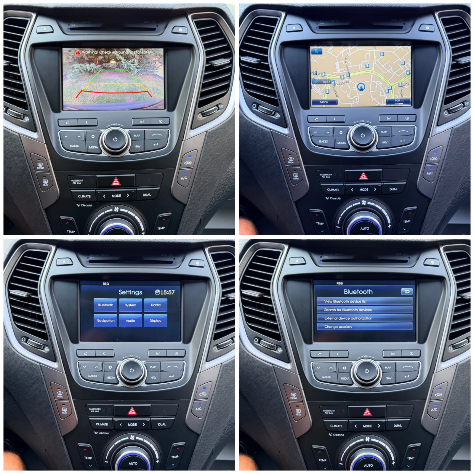 Hyundai Santa fe 2.2CRDI PANORAMA NAVI KOJA PODGREV KEYLESS-GO, снимка 15 - Автомобили и джипове - 56182142