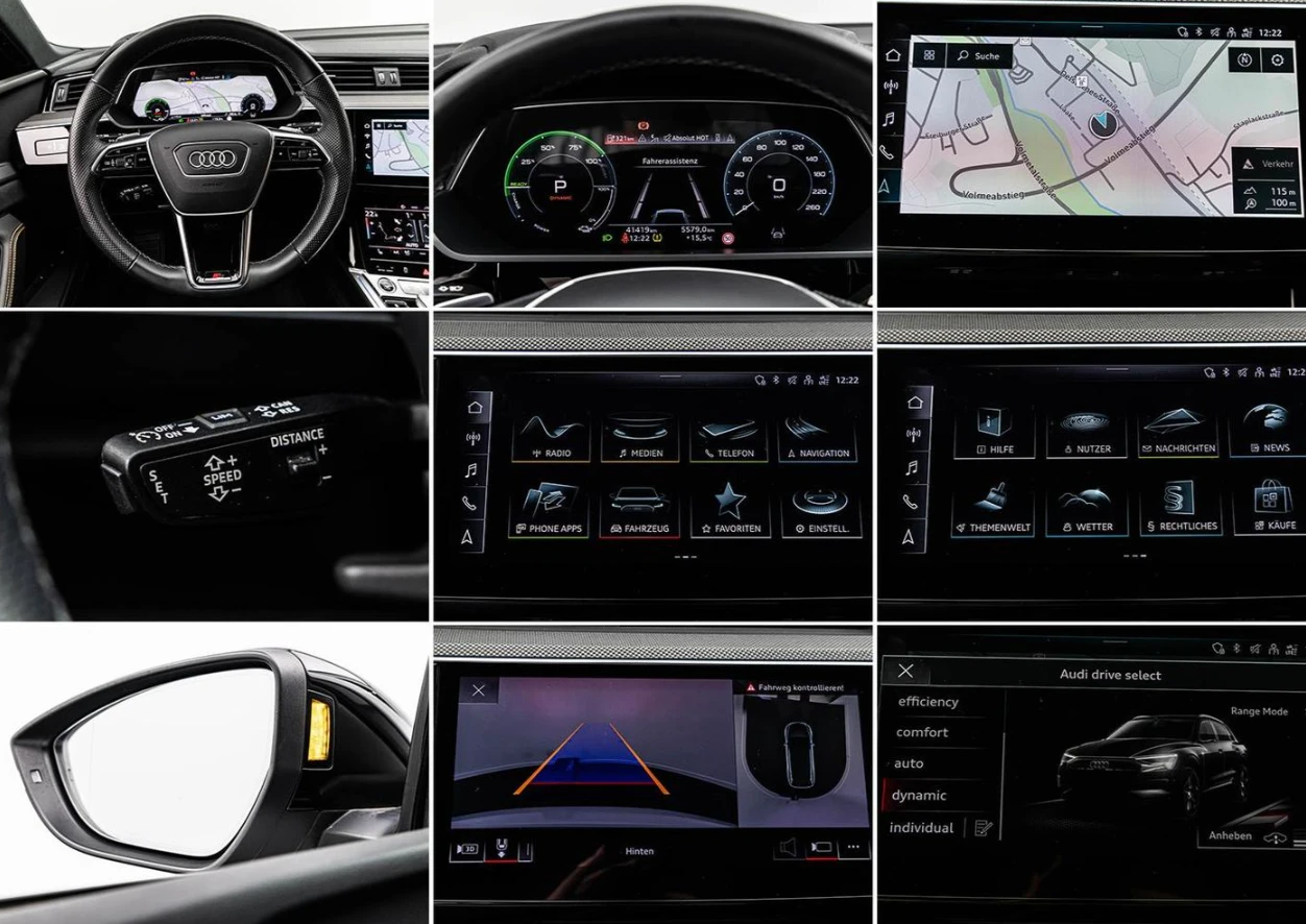Audi E-Tron 55* S-LINE* PANO* B&O* 360* HUD* ВАКУУМ* , снимка 11 - Автомобили и джипове - 55296909