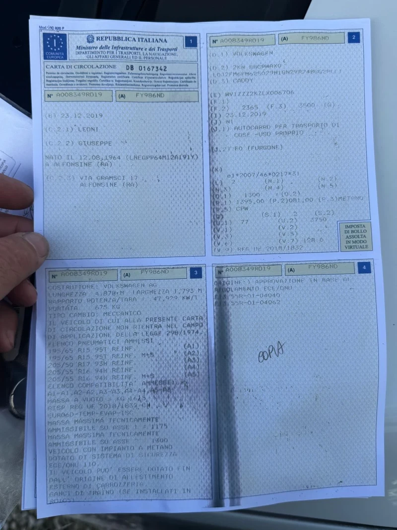 VW Caddy MAXI* 248200km* КЛИМА* 2020г* 1.4 CNG 110hp* euro , снимка 2 - Автомобили и джипове - 51250016