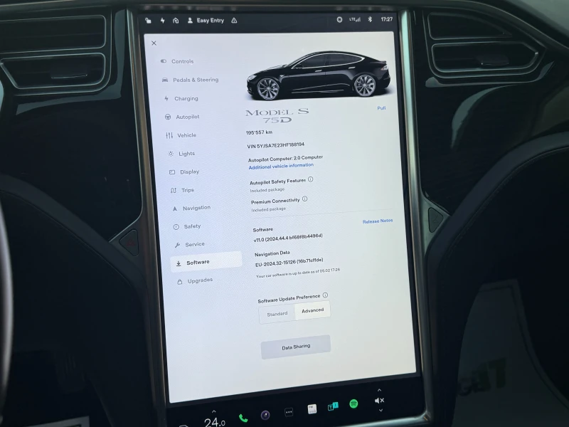 Tesla Model S * 75D* EU* FreeSuperCharge* EU* CCS, снимка 13 - Автомобили и джипове - 48982017