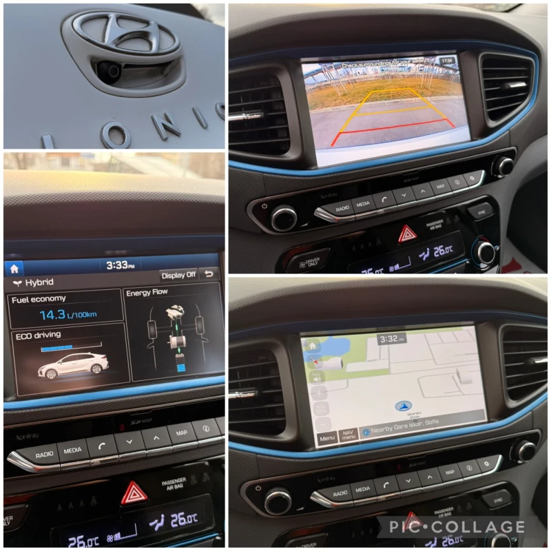 Hyundai Ioniq 1.6HYBRID* EURO6B* , снимка 15 - Автомобили и джипове - 48948376