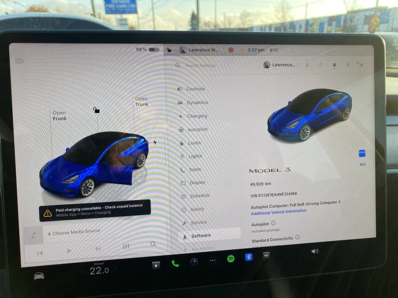 Tesla Model 3 RWD* АвтоКредит* (ЦЕНА ДО БГ), снимка 6 - Автомобили и джипове - 53142277