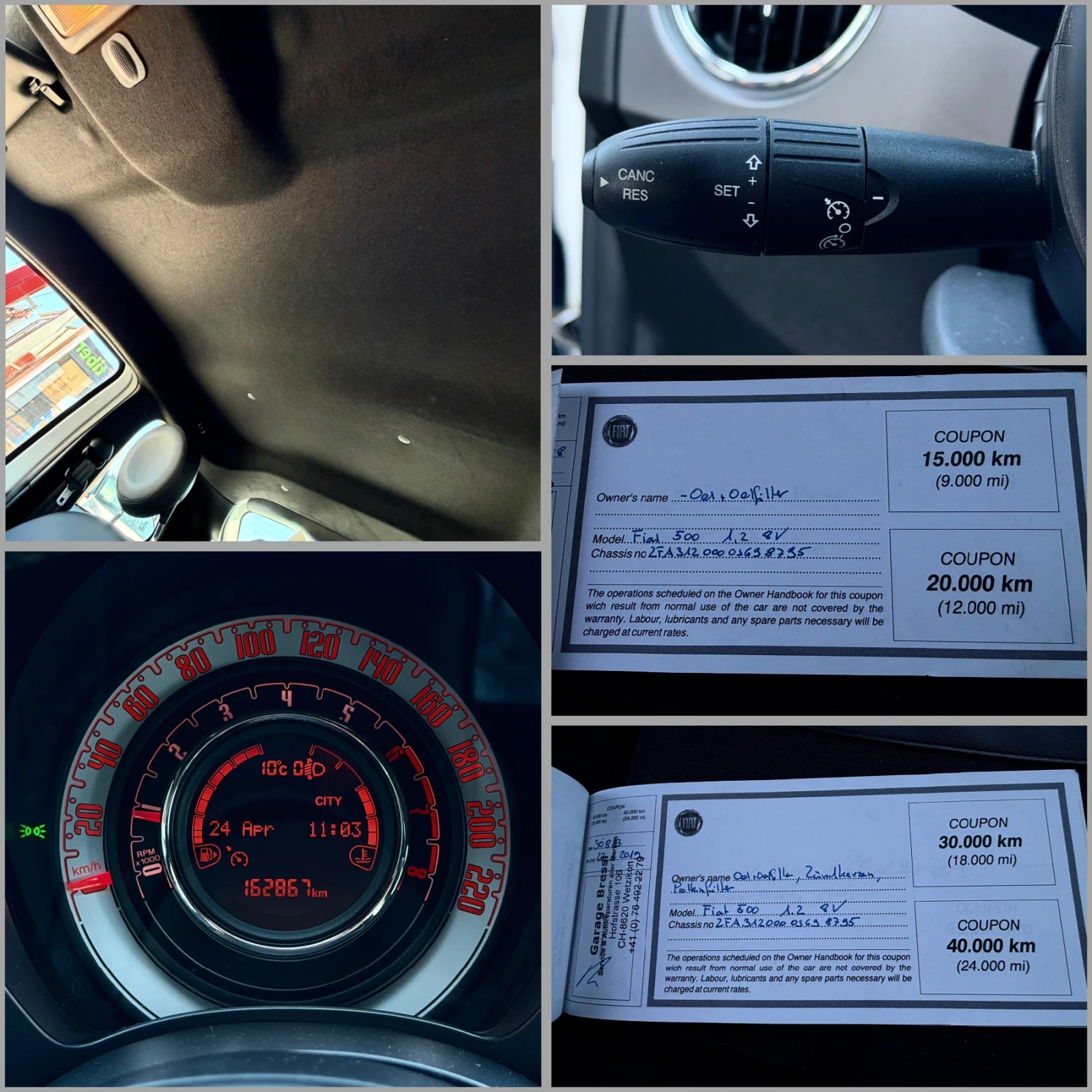 Fiat 500 Facelift Sport / Обслужена / Серв. история, снимка 16 - Автомобили и джипове - 54312575