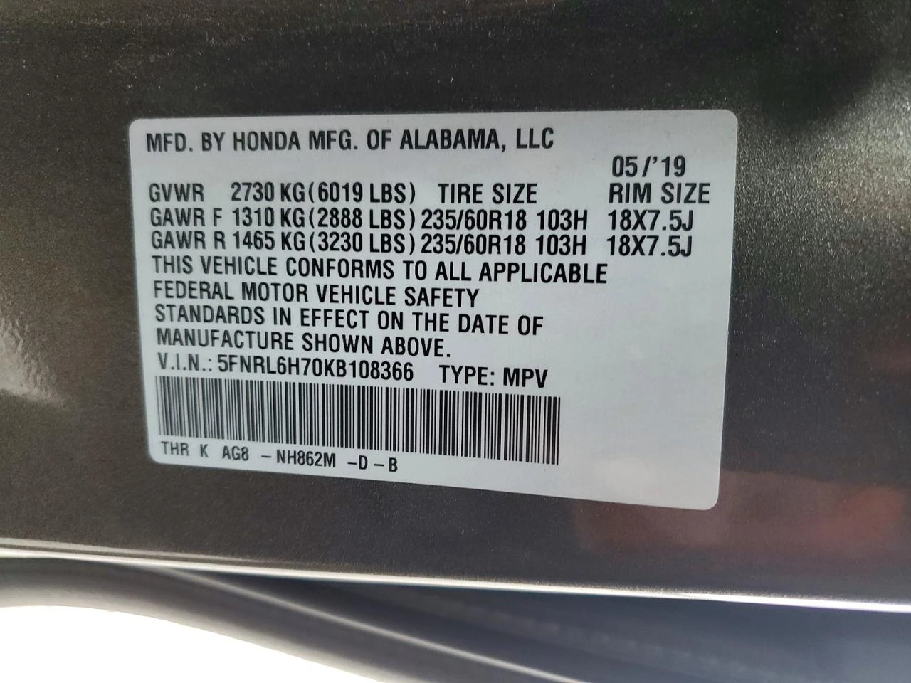 Honda Odyssey 3.5l Exl, снимка 12 - Автомобили и джипове - 54175625