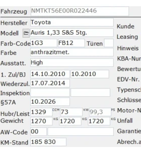 Toyota Auris 1.33VVT-I - 5555 € / 10864.64 лв. - 55416101 4