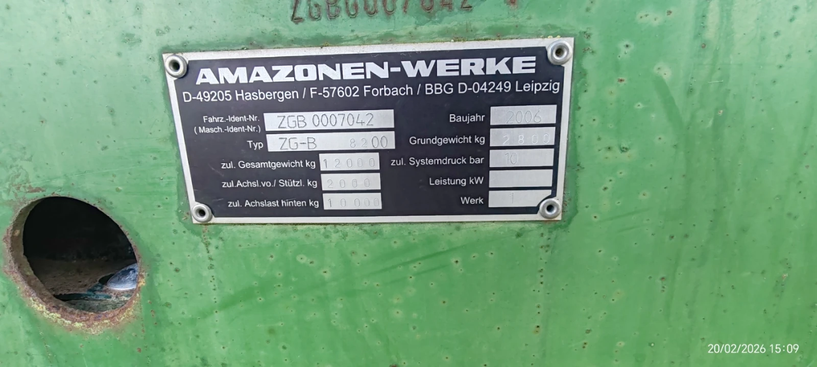 ������� Amazone AMAZONE ZG-B 8200 | Mobile.bg � ����������� 6