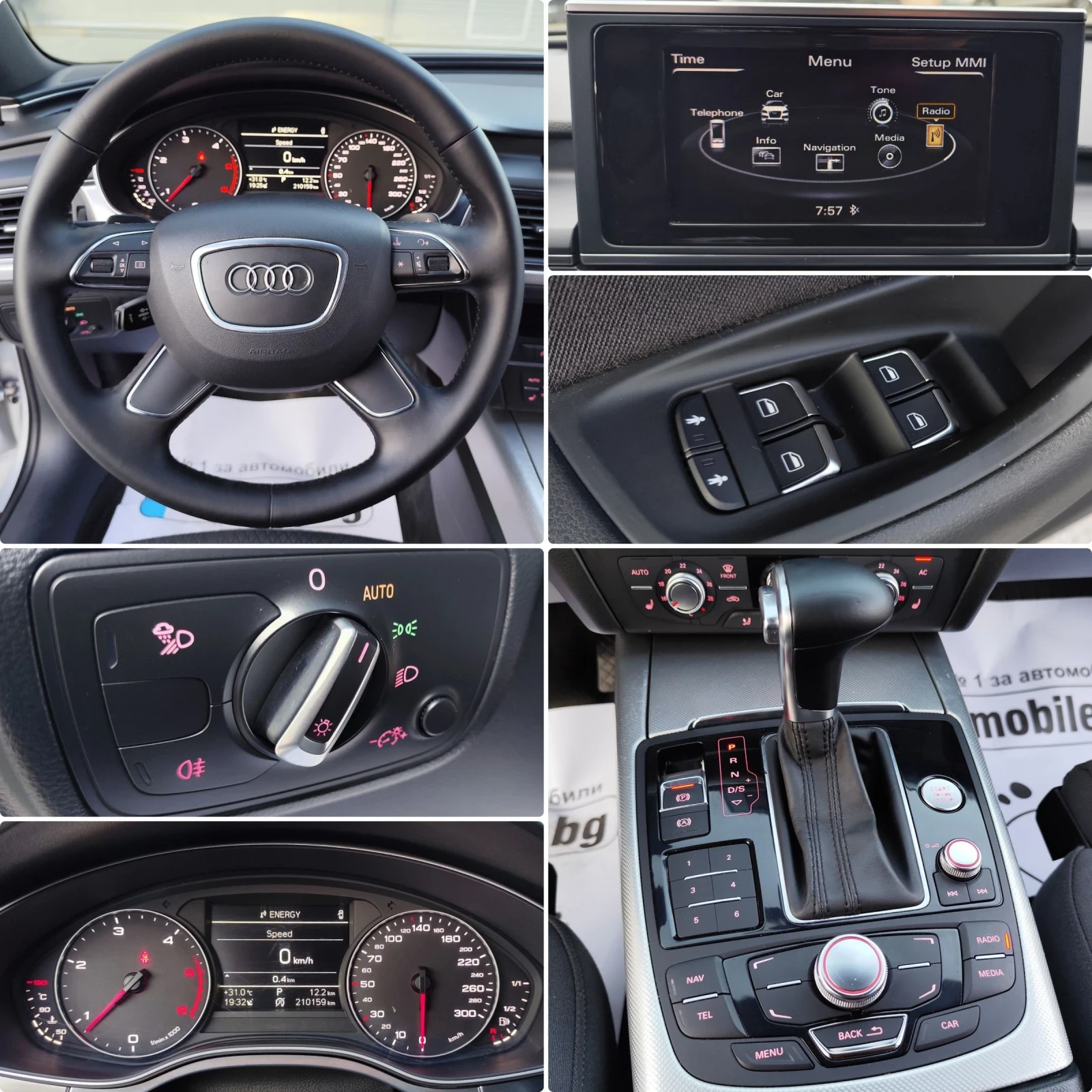 Audi A6 3.0TDI-4x4-LED-NAVI-F1-ВОЛАН-EU-5, снимка 15 - Автомобили и джипове - 55382252