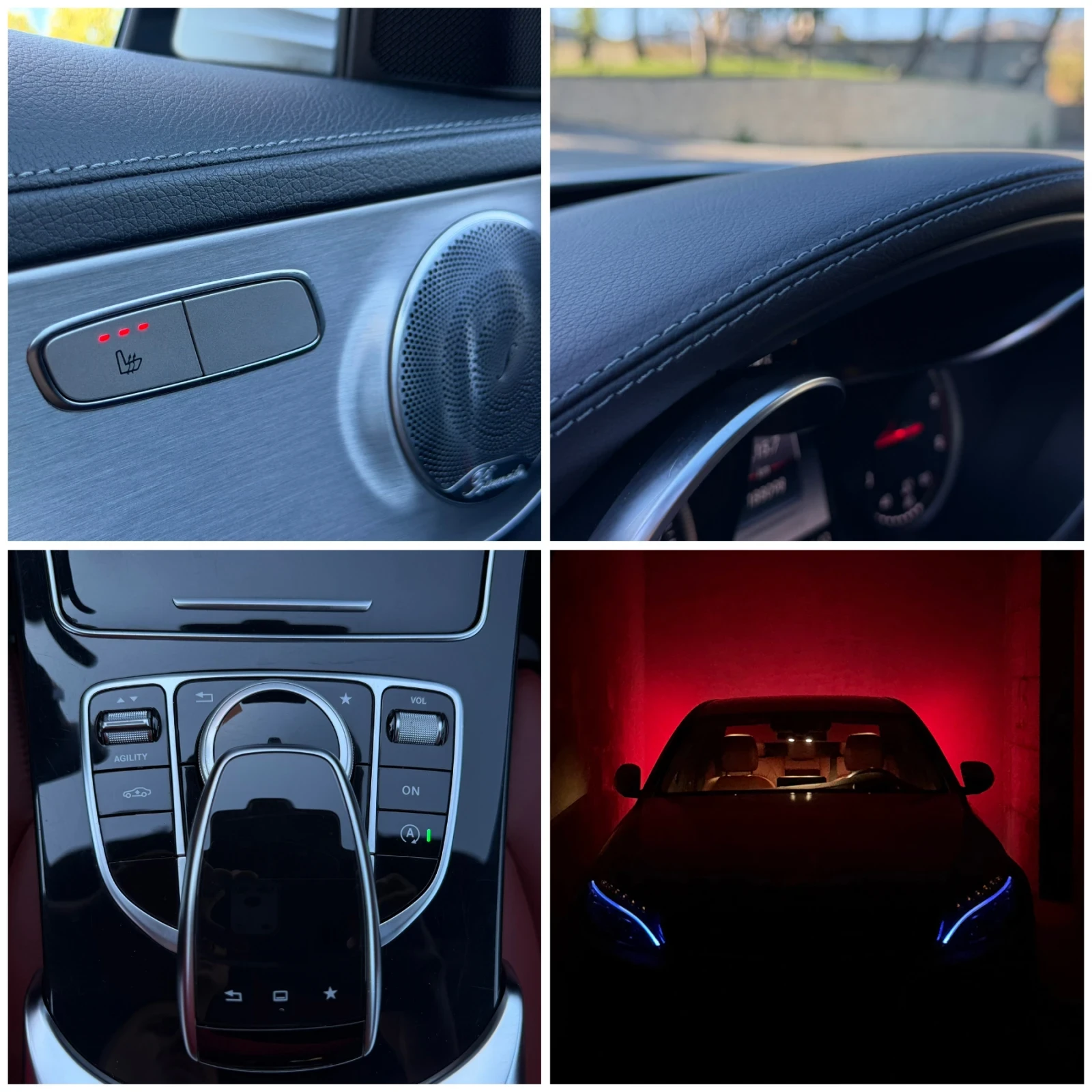 Mercedes-Benz C 220 AMG/187хил./Burmester/Head-Up/Дистроник/Multibeam, снимка 14 - Автомобили и джипове - 56011296