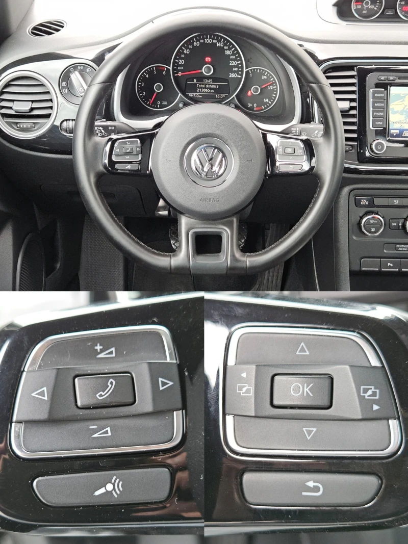 VW Beetle Maggiolino/1.6TDI/BLACK FRIDAY/LED/NAVI/БЛУТУТ/EU5, снимка 11 - Автомобили и джипове - 50485351
