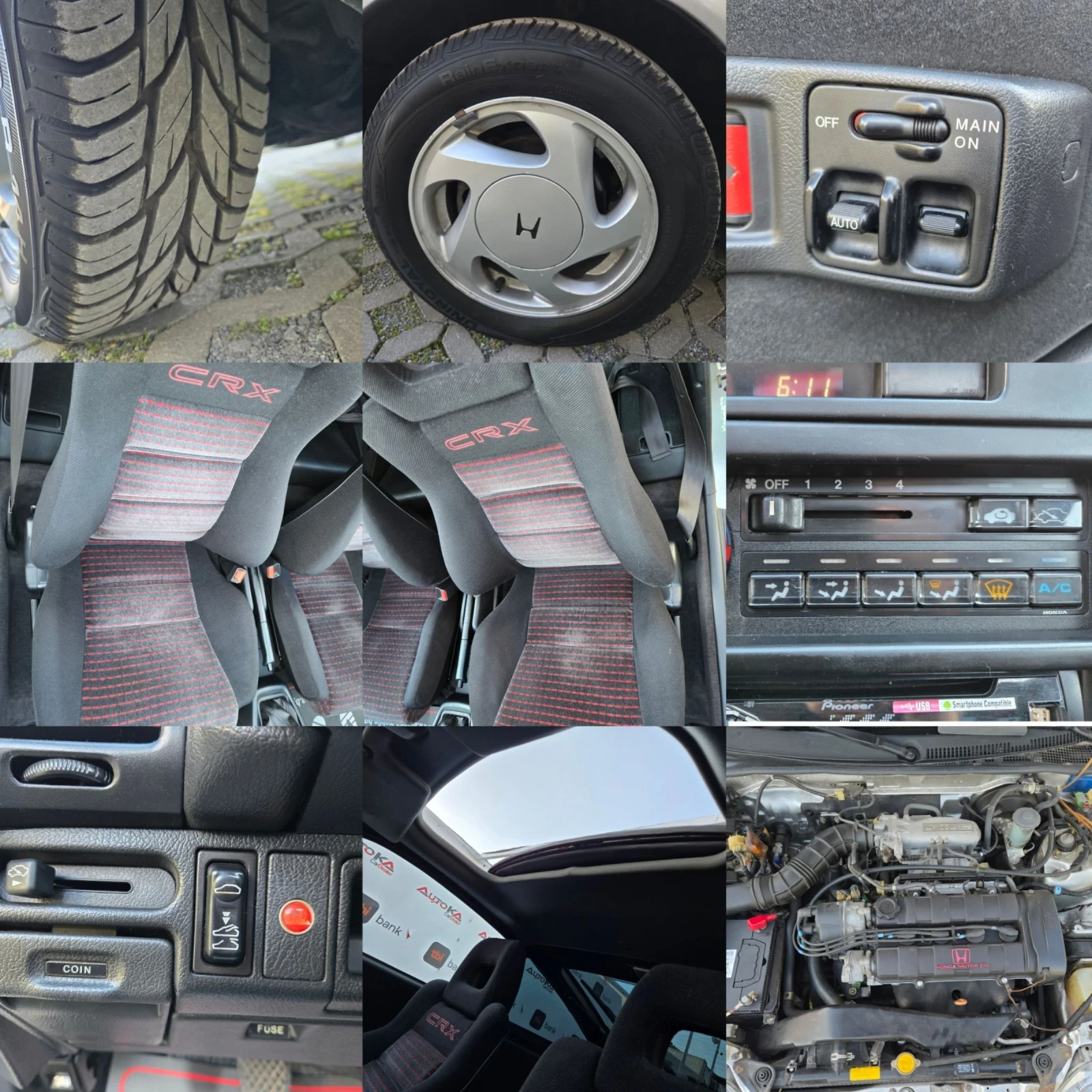 Honda Crx 1.6i-131кс= 126.000КМ= КЛИМАТИК= ЕЛ.ПАКЕТ= ШИБЕДАХ, снимка 17 - Автомобили и джипове - 54114467