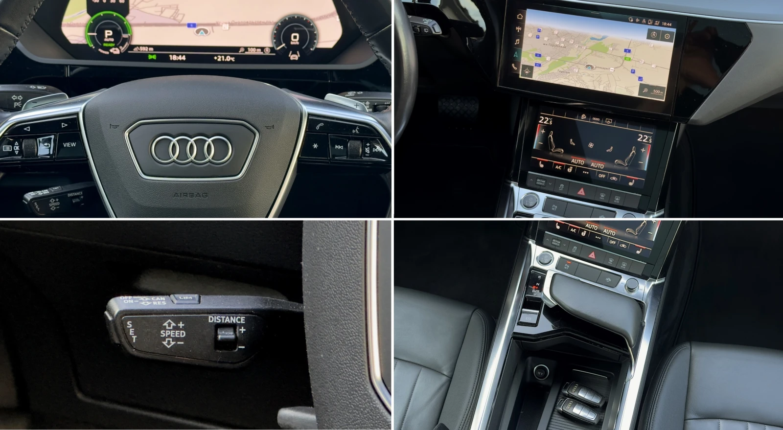 Audi E-Tron 55Quattro 140хил.ГАРАНЦИЯ! Distronic Панорама Кожа, снимка 11 - Автомобили и джипове - 54792753